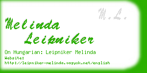 melinda leipniker business card